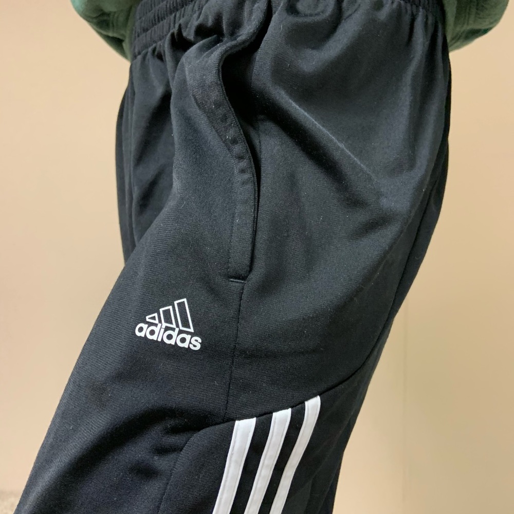Adidas sweatpants. Black with white stripes. - Picture 4 of 4